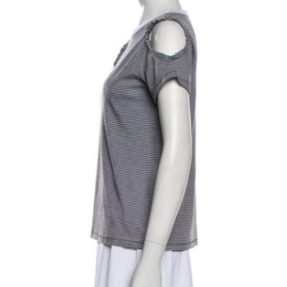 NWT CURRENT/ELLIOTT striped heart cutout tee szL - Picture 11 of 12